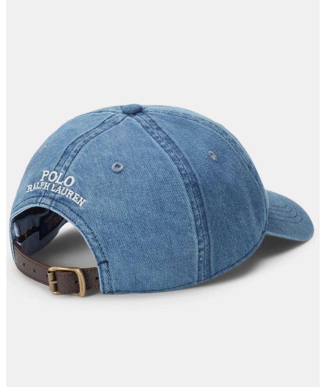 POLO RALPH LAUREN Голубая хлопковая кепка, фото 2