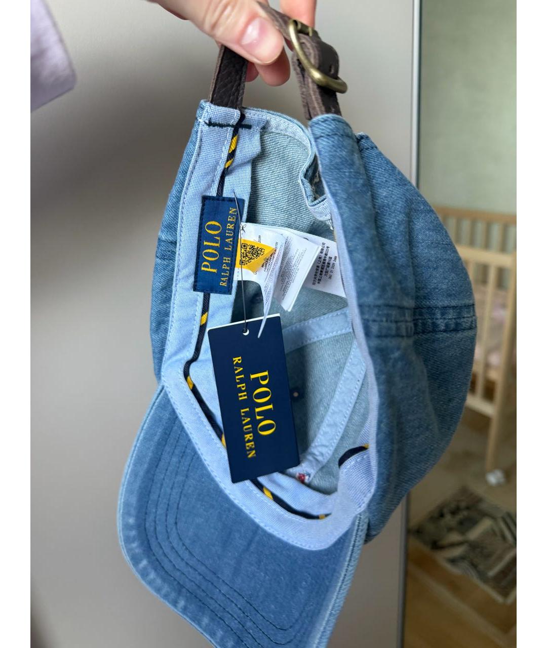 POLO RALPH LAUREN Голубая хлопковая кепка, фото 6