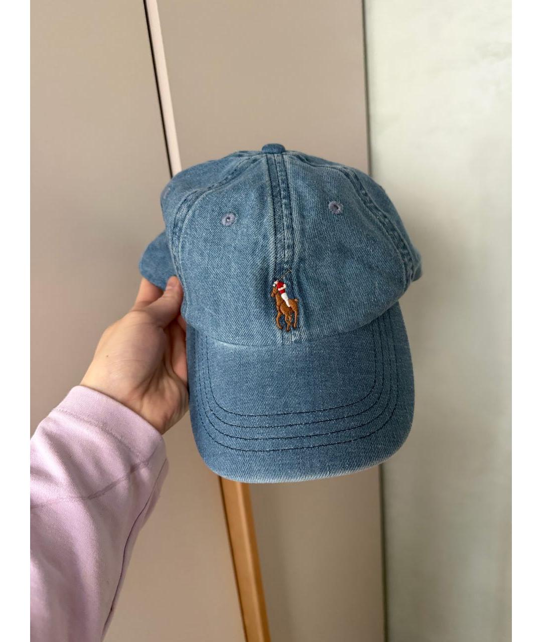 POLO RALPH LAUREN Голубая хлопковая кепка, фото 3