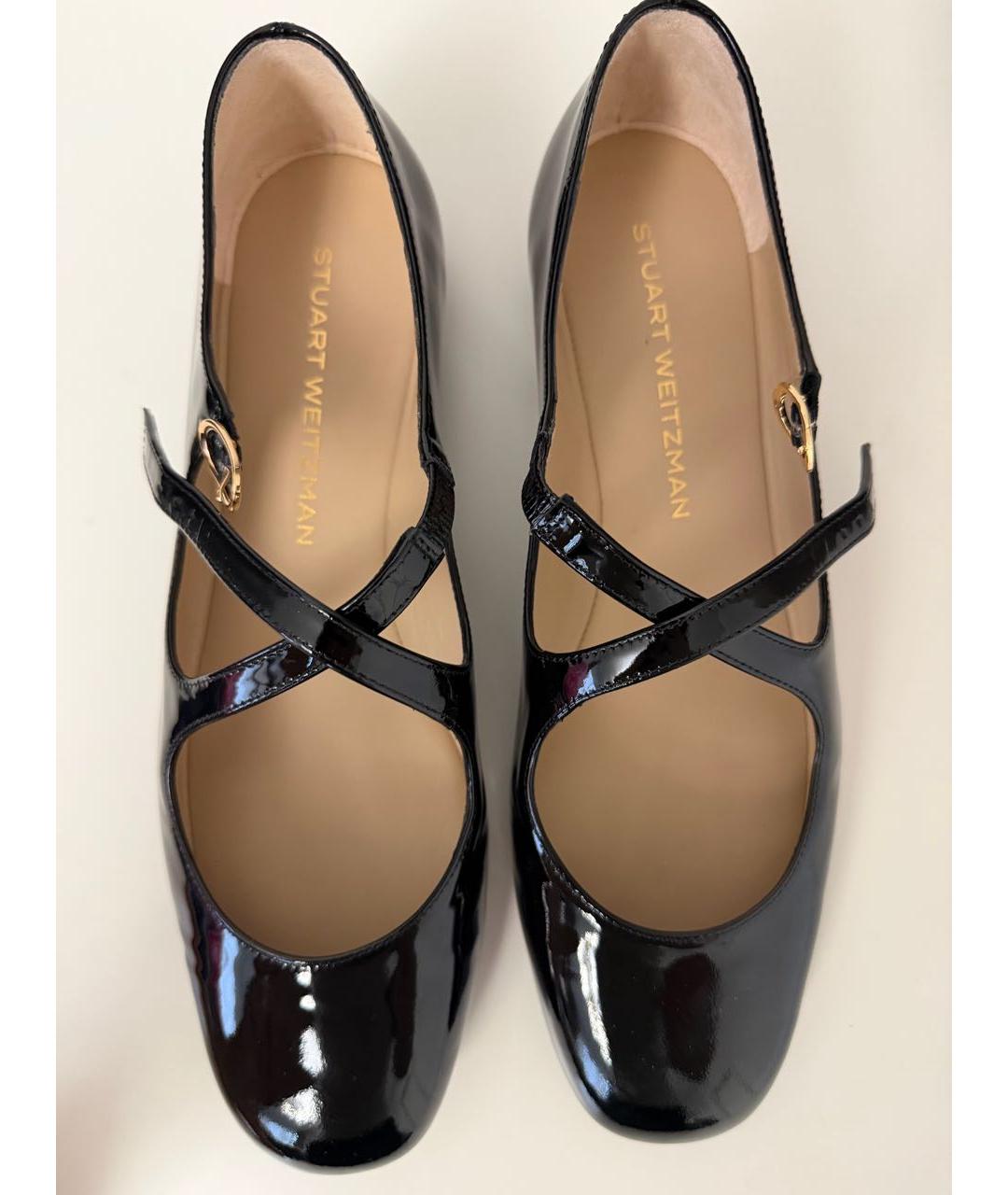 STUART WEITZMAN Черные туфли из лакированной кожи, фото 2