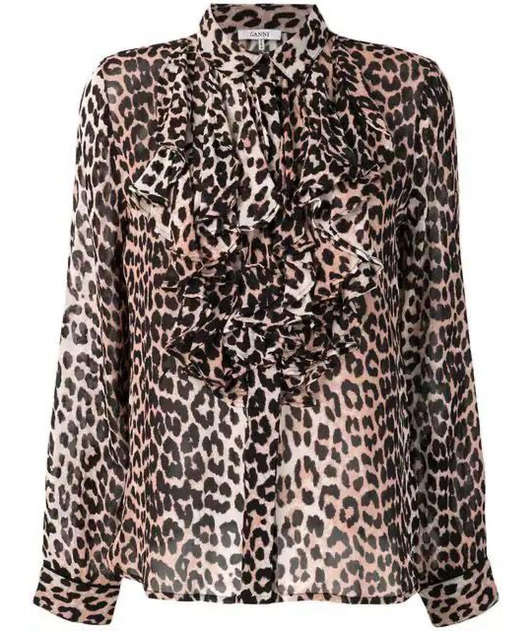 GANNI Мульти вискозная блузы, фото 3