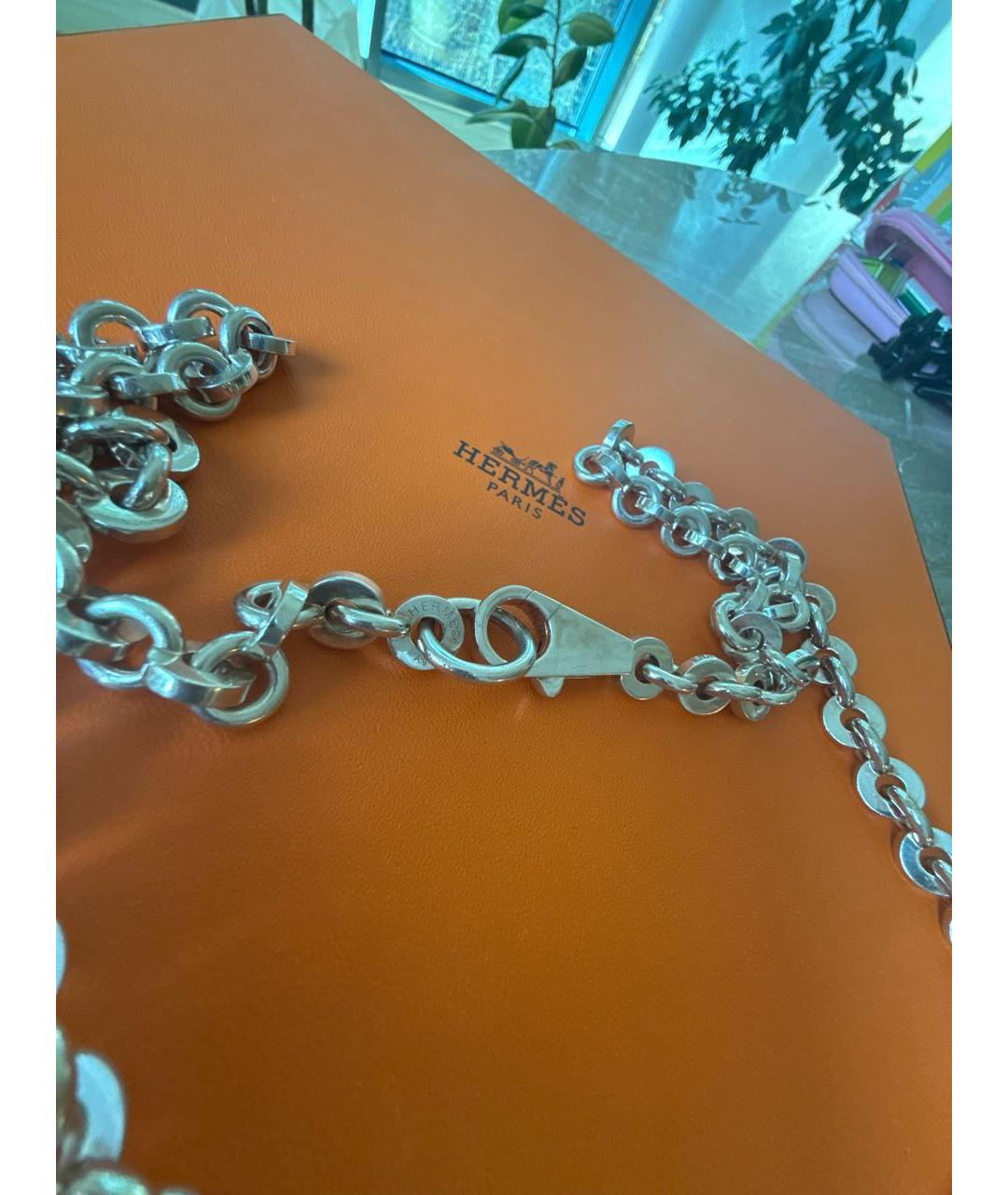 HERMES Серебряное серебряное колье, фото 3