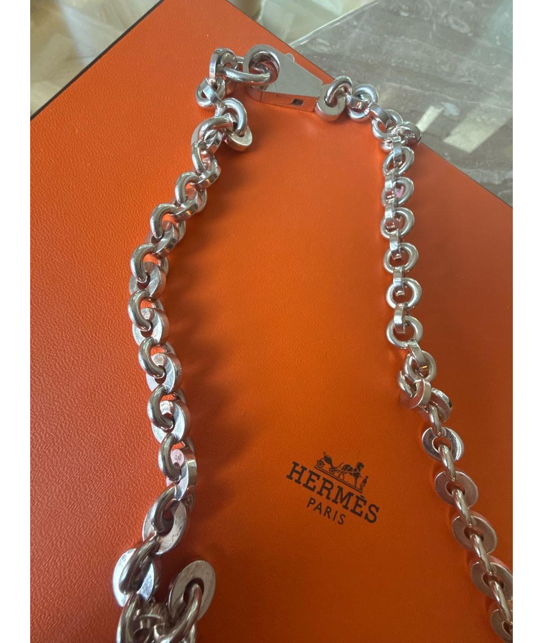HERMES Серебряное серебряное колье, фото 2