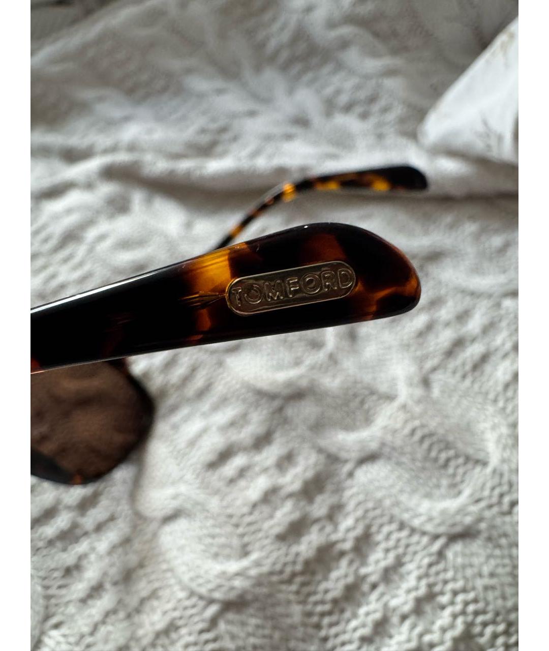 TOM FORD Коричневые пластиковые солнцезащитные очки, фото 3