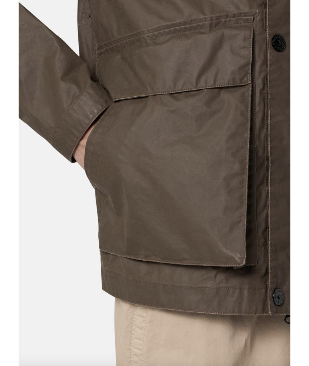 STONE ISLAND Коричневая полиэстеровая куртка, фото 4