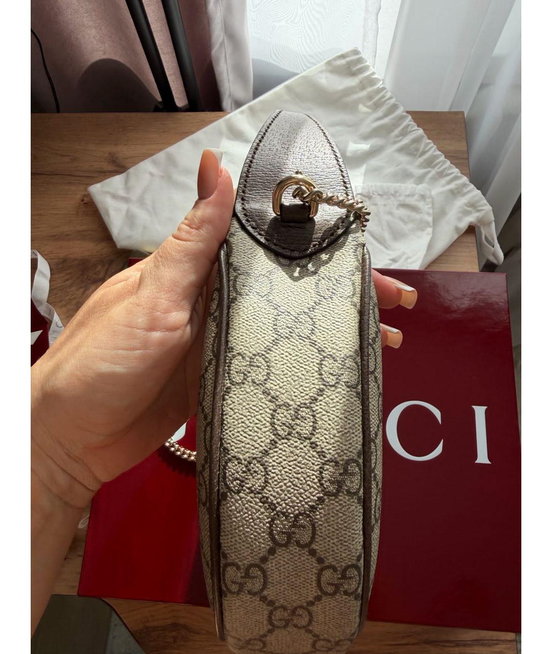 GUCCI Бежевая сумка с короткими ручками, фото 2