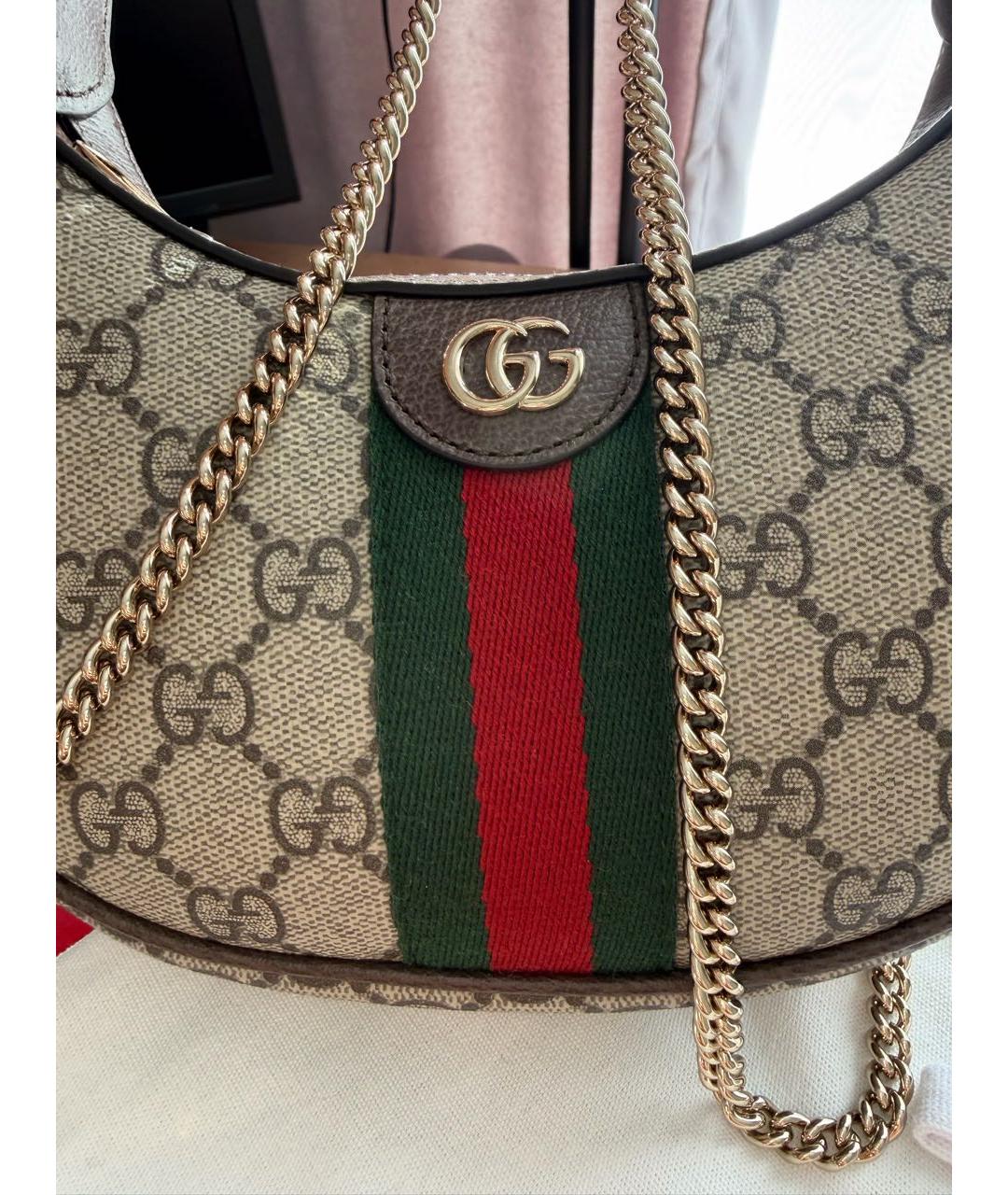 GUCCI Бежевая сумка с короткими ручками, фото 7