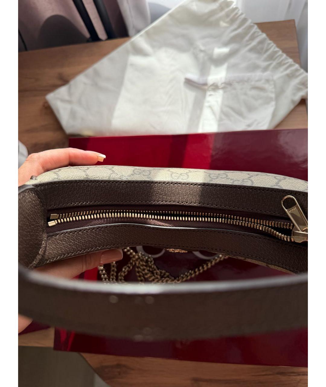 GUCCI Бежевая сумка с короткими ручками, фото 8