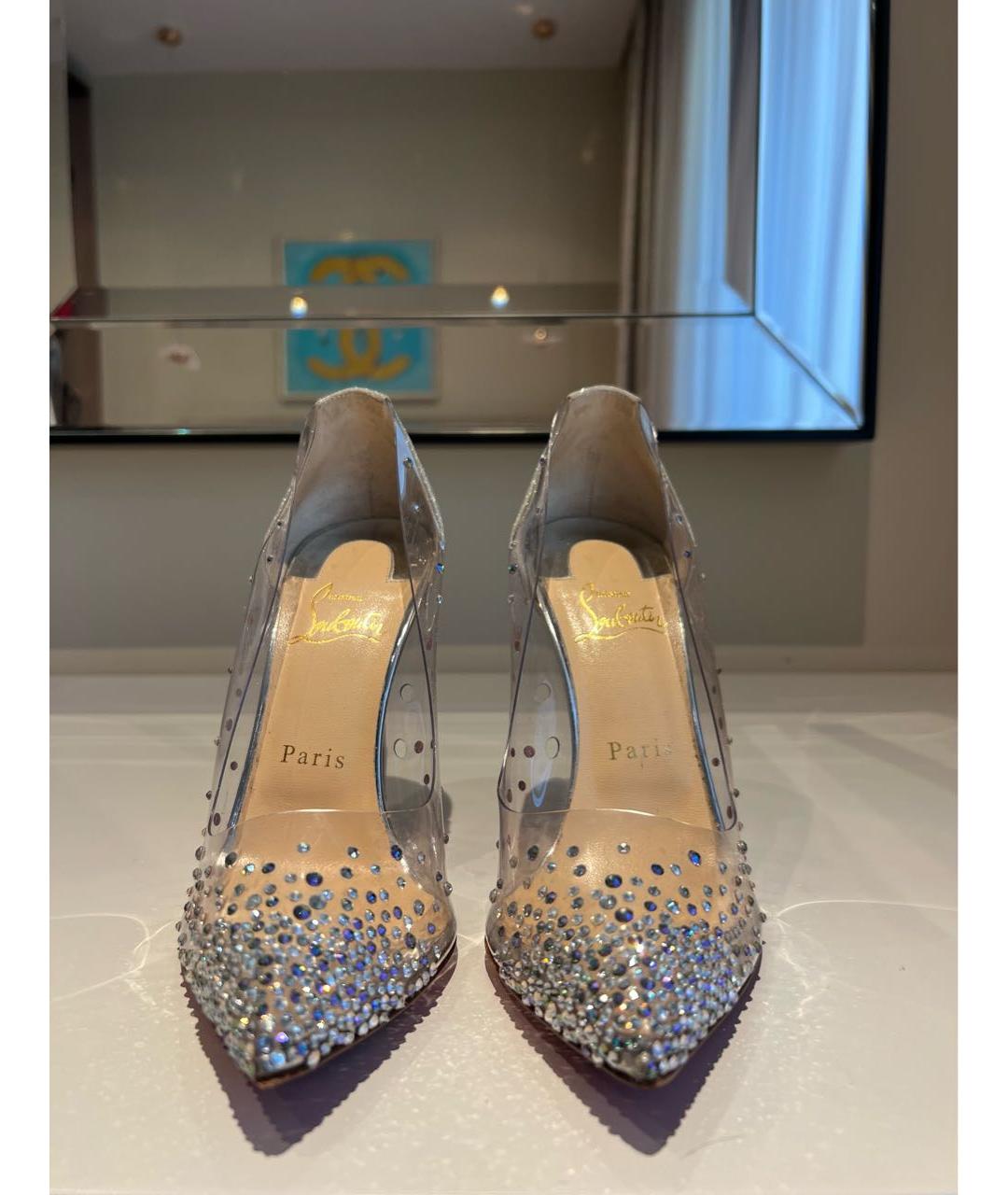 CHRISTIAN LOUBOUTIN Серебряные туфли, фото 2