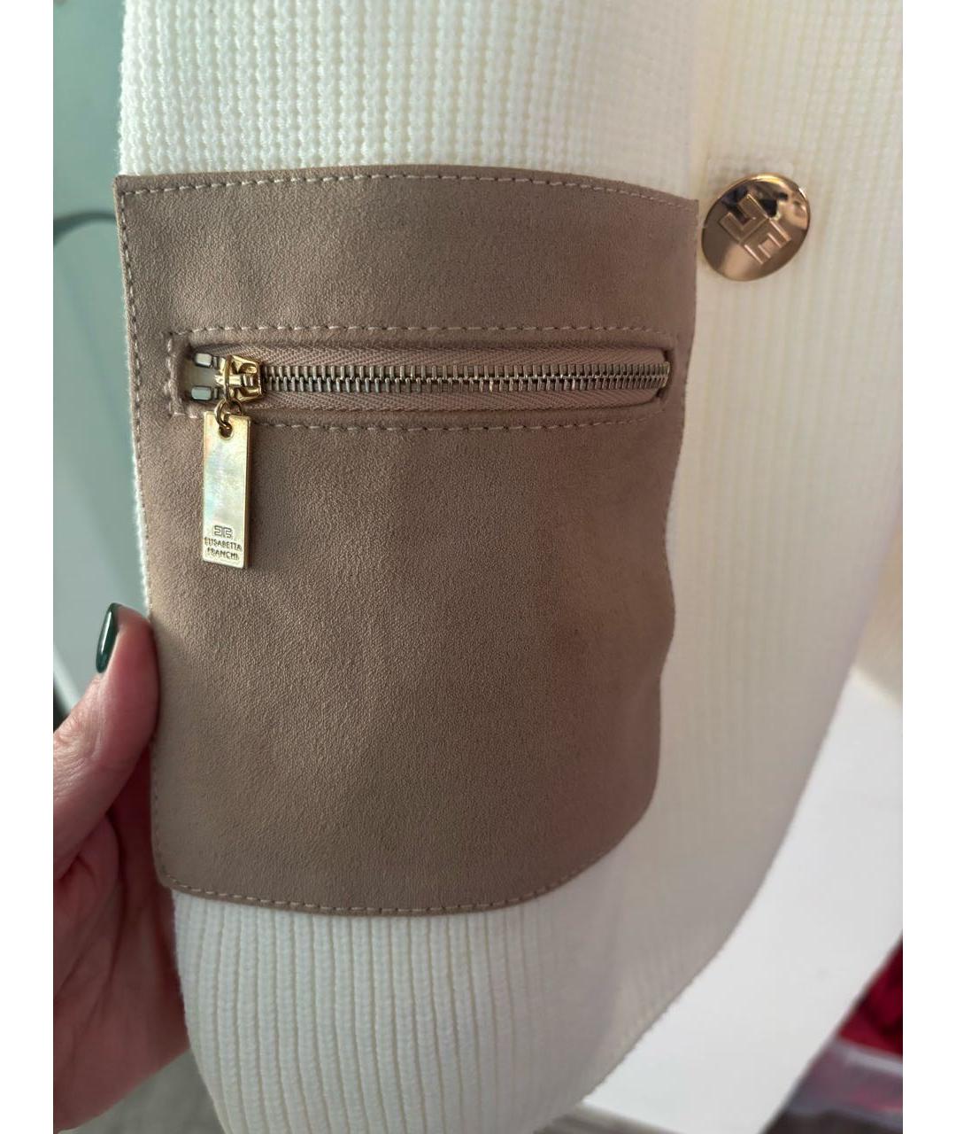 ELISABETTA FRANCHI Белое платье, фото 4