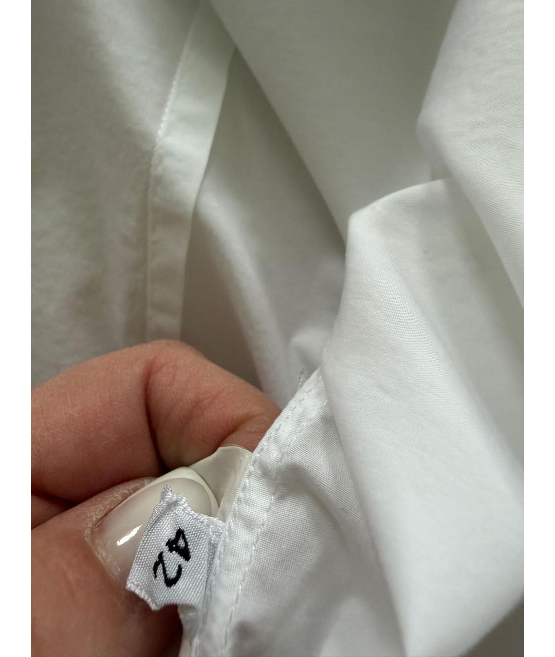 DOLCE&GABBANA Белая хлопко-эластановая рубашка, фото 7