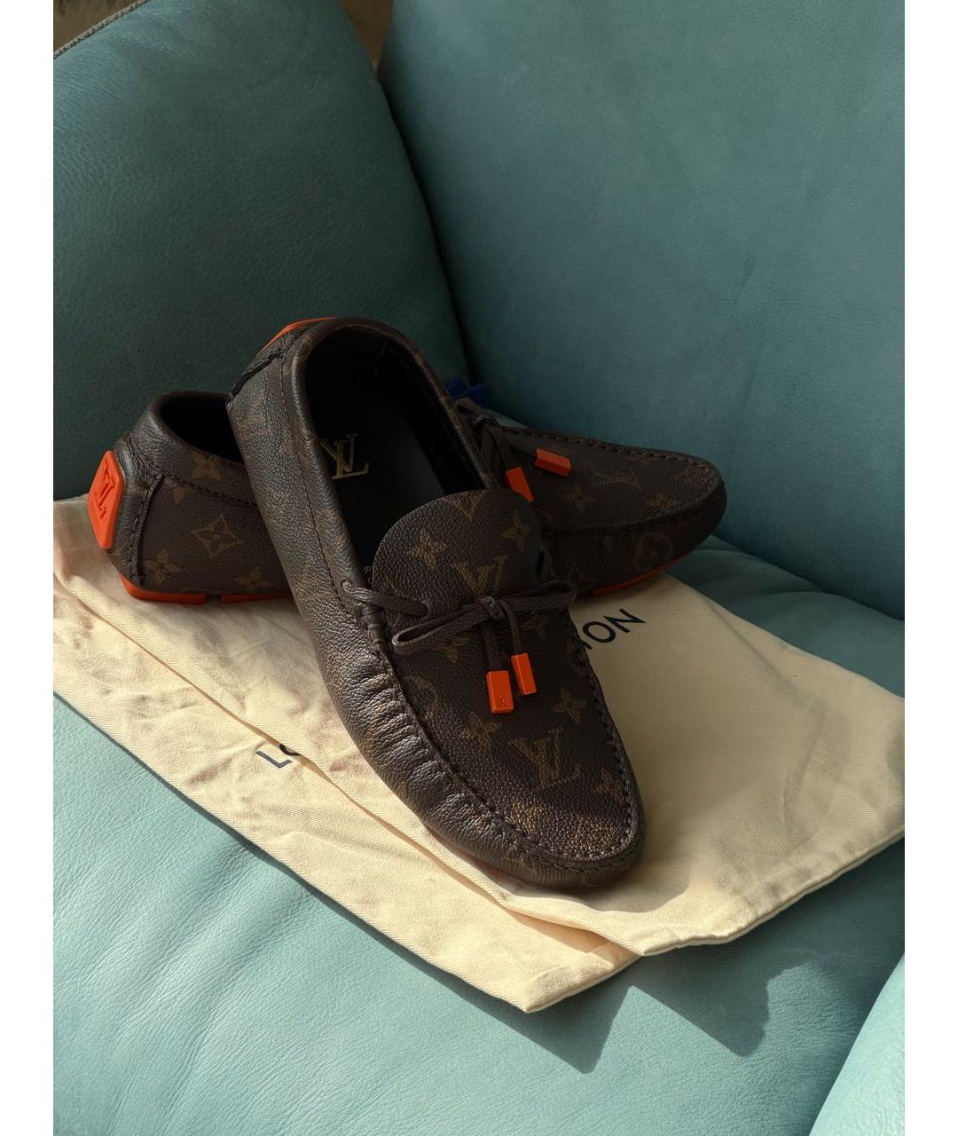 LOUIS VUITTON Коричневые мокасины, фото 5