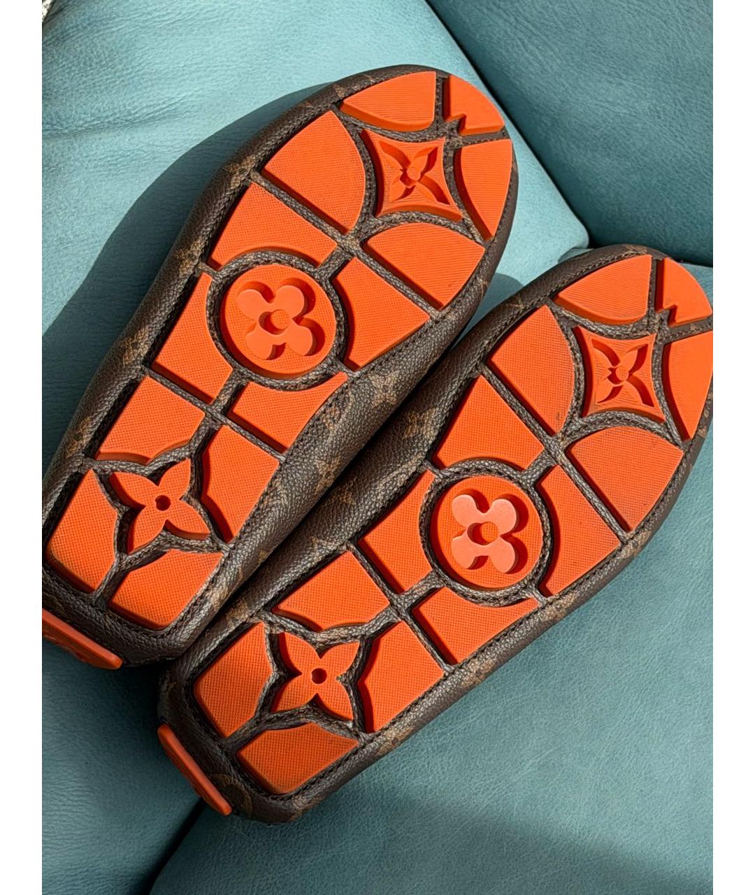 LOUIS VUITTON Коричневые мокасины, фото 6