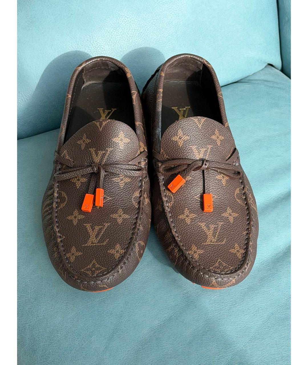 LOUIS VUITTON Коричневые мокасины, фото 2