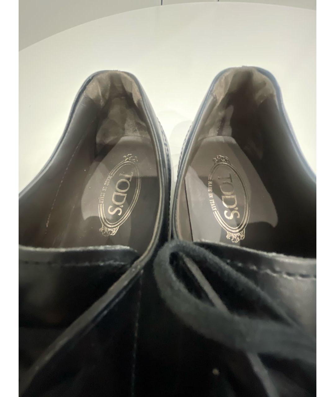 TOD'S Черные кожаные туфли, фото 6
