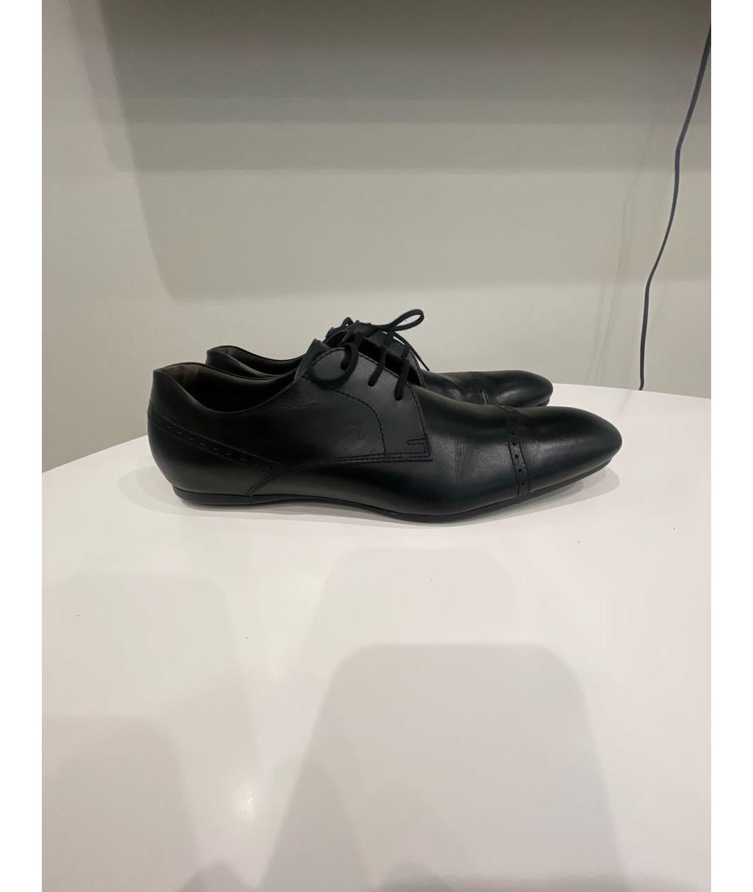 TOD'S Черные кожаные туфли, фото 9