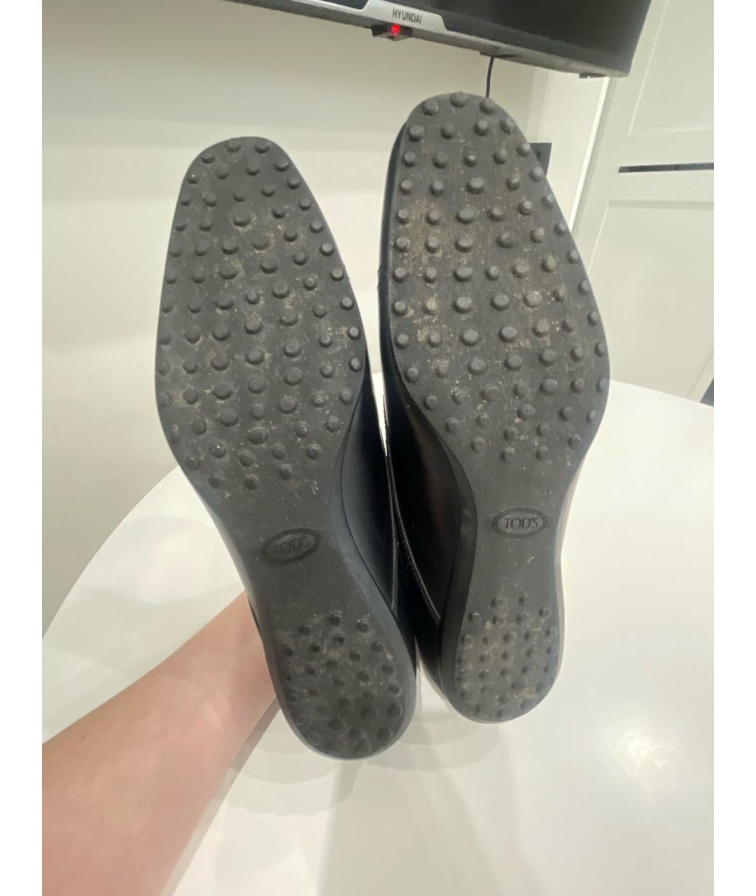 TOD'S Черные кожаные туфли, фото 8