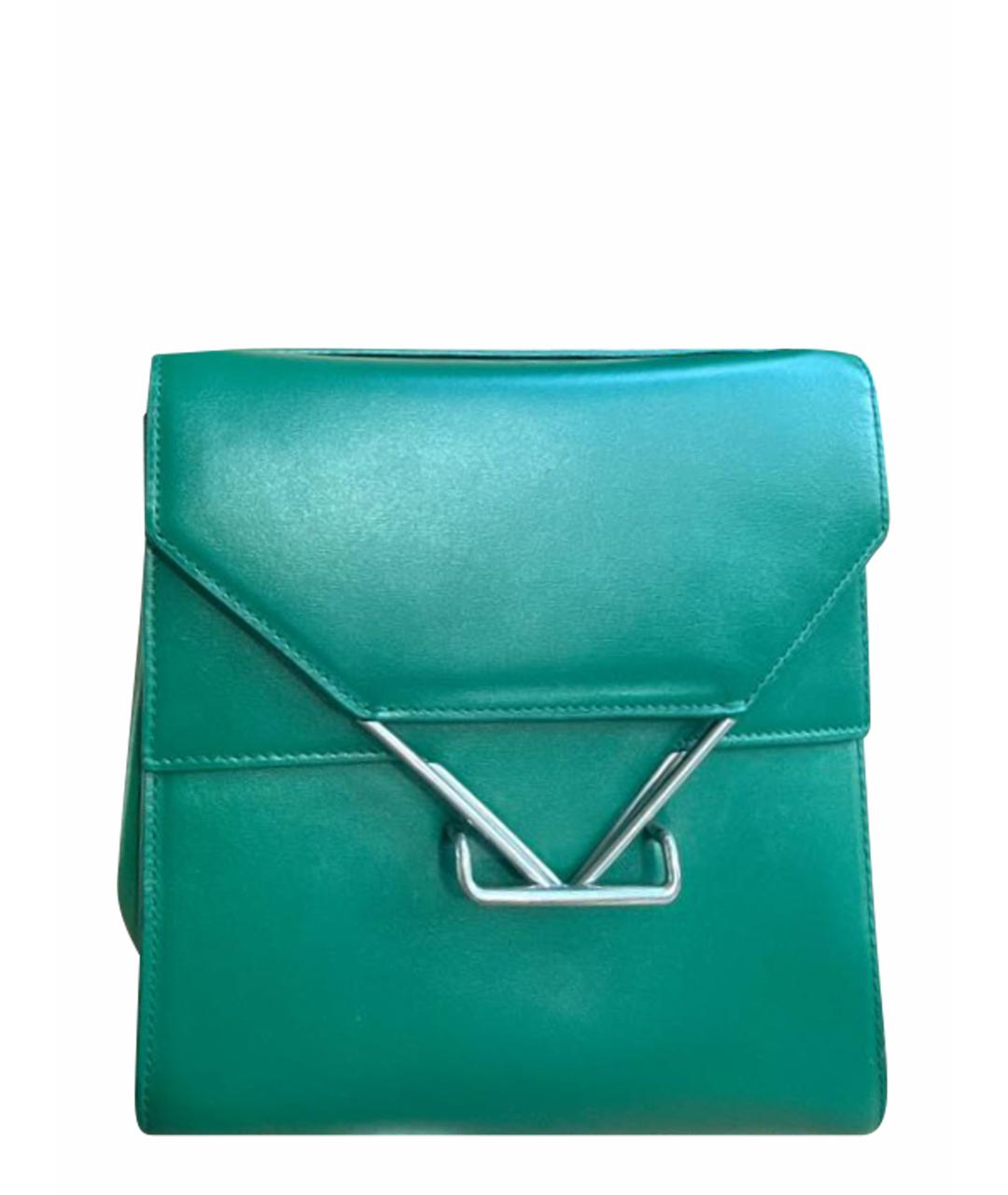 BOTTEGA VENETA Зеленая кожаная сумка через плечо, фото 1