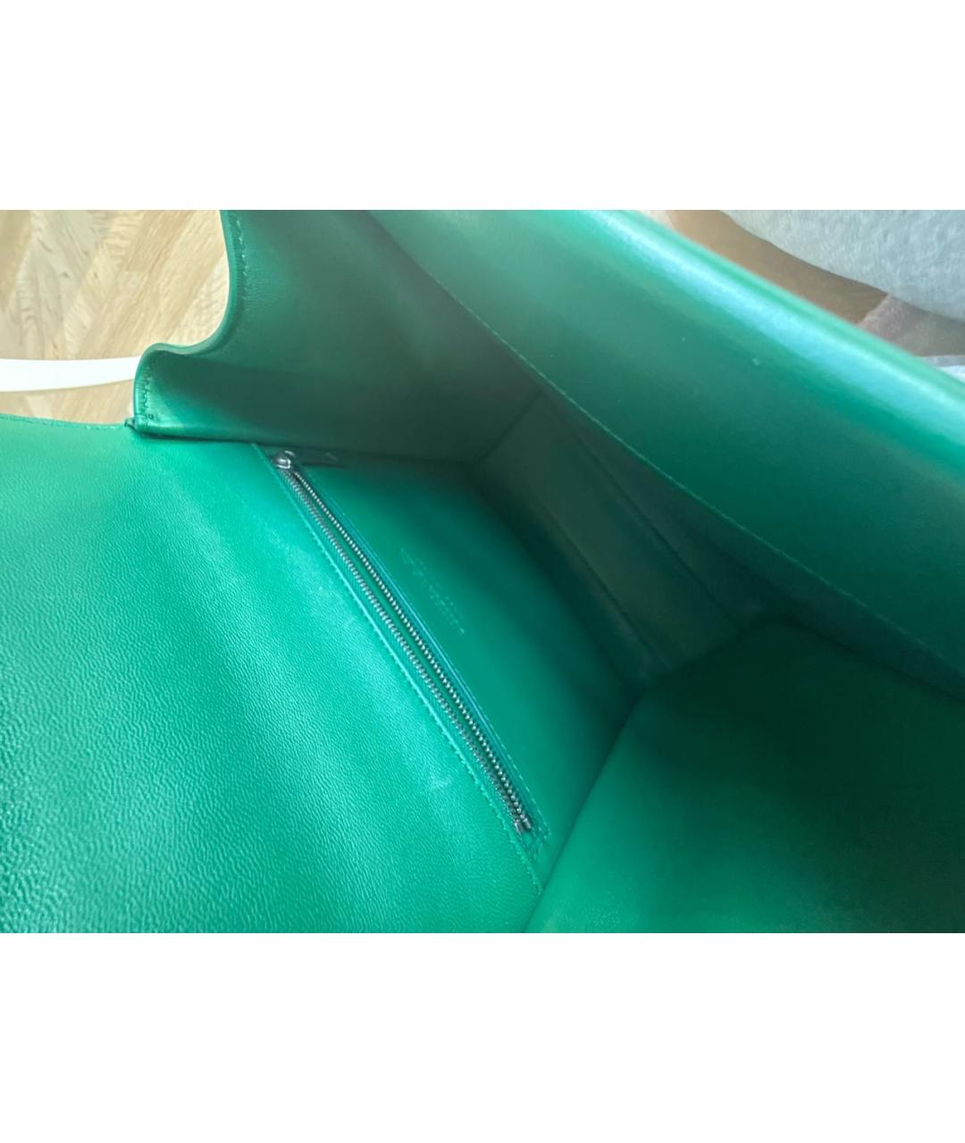 BOTTEGA VENETA Зеленая кожаная сумка через плечо, фото 4
