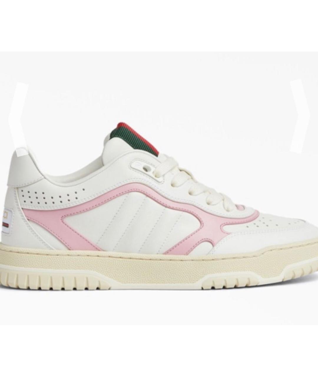 GUCCI Белые кожаные кеды, фото 6