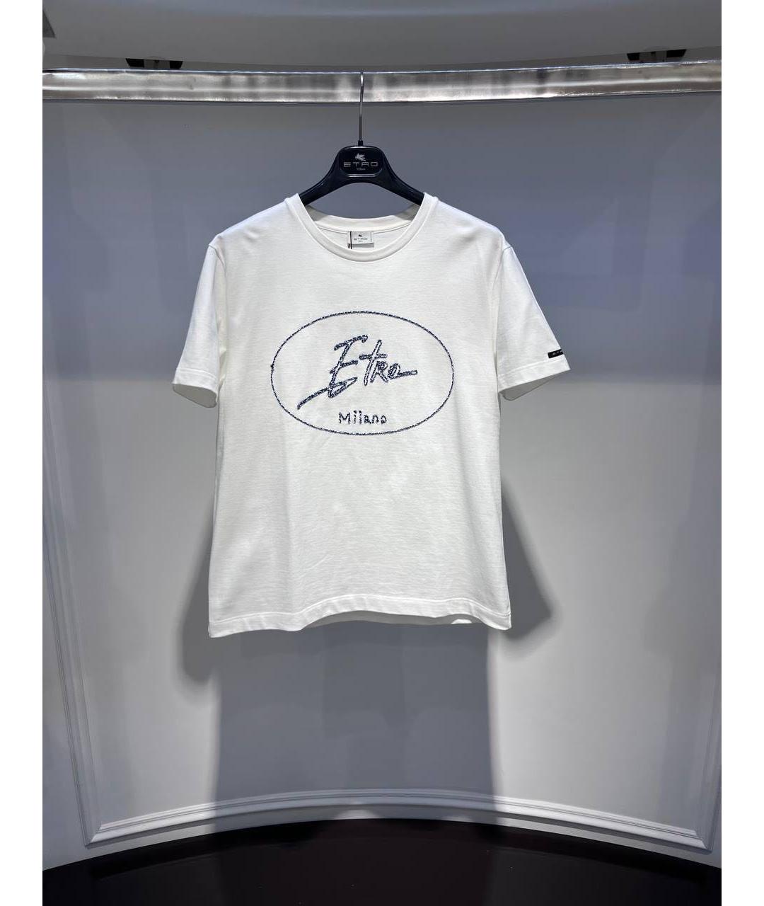 ETRO Белая хлопковая футболка, фото 2