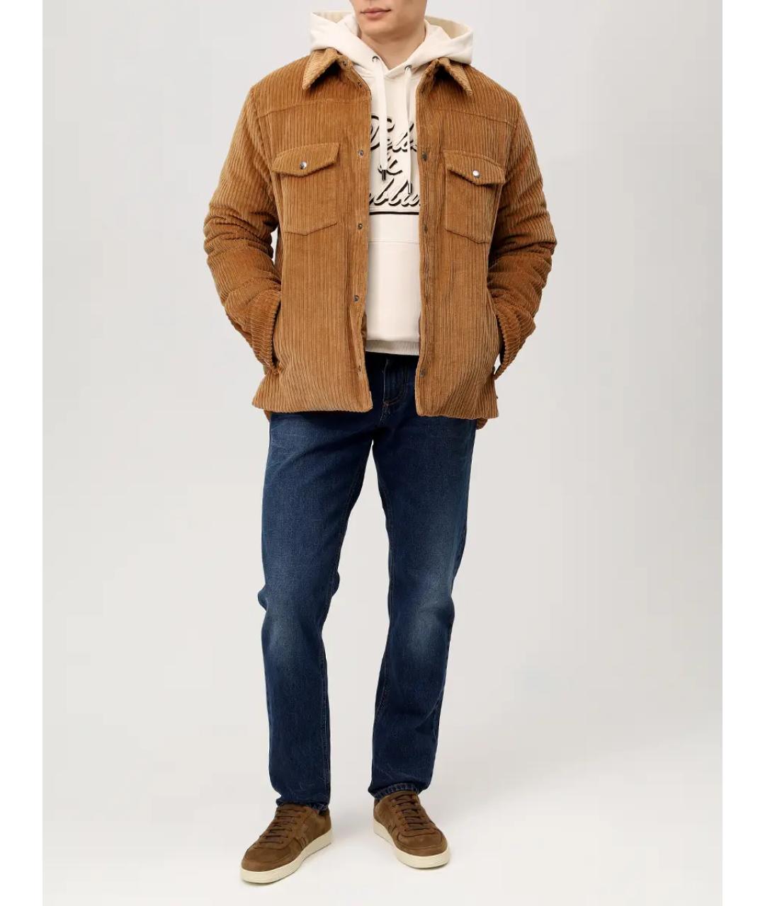 DOLCE&GABBANA Коричневая хлопковая куртка, фото 2