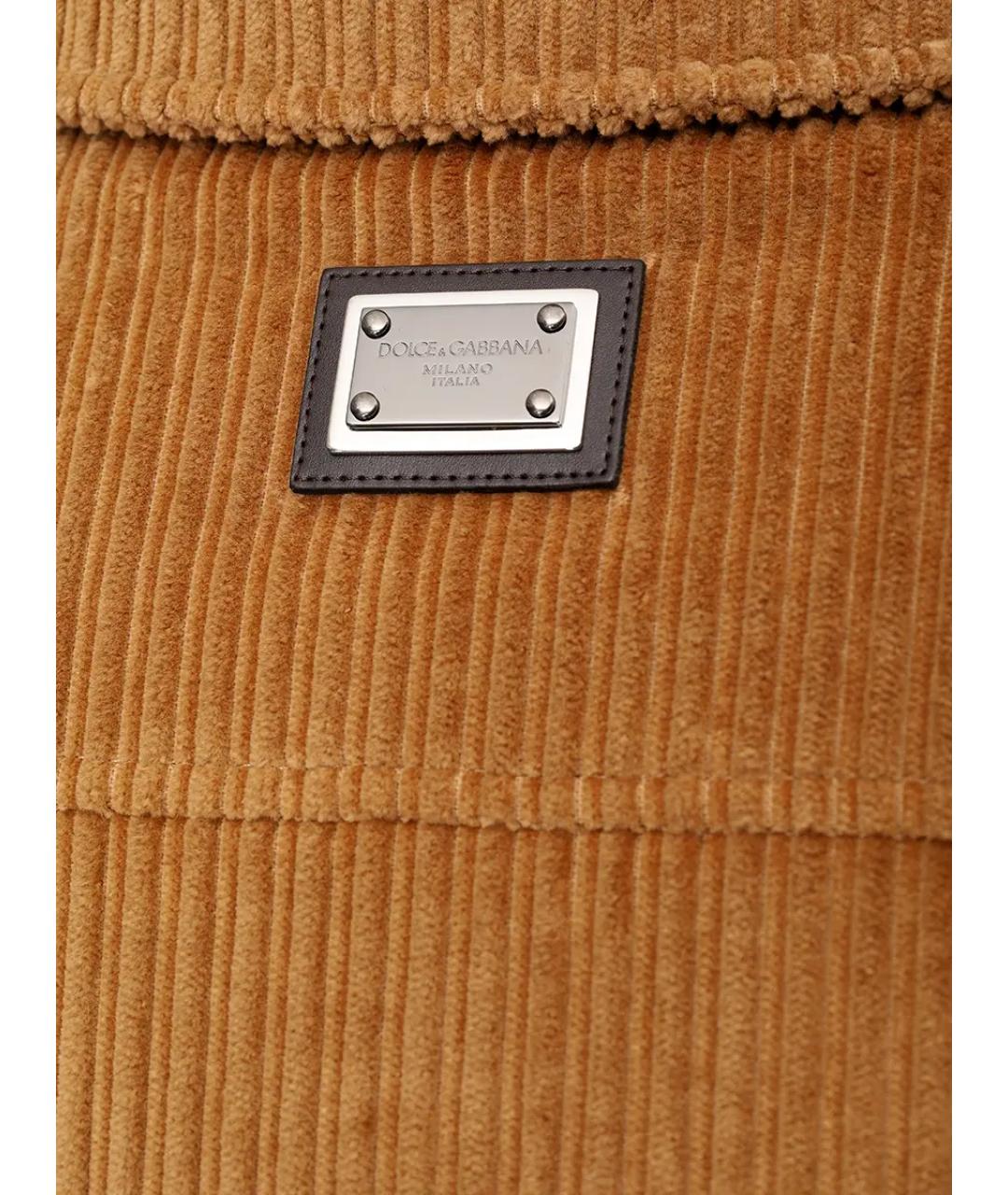 DOLCE&GABBANA Коричневая хлопковая куртка, фото 6