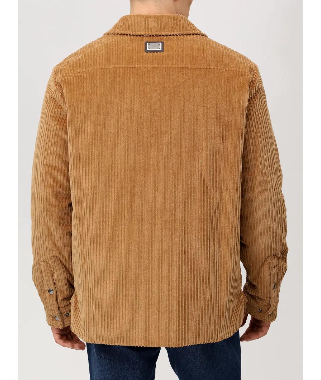 DOLCE&GABBANA Коричневая хлопковая куртка, фото 3