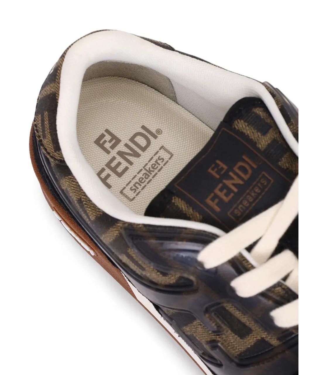 FENDI Мульти текстильные кеды, фото 6