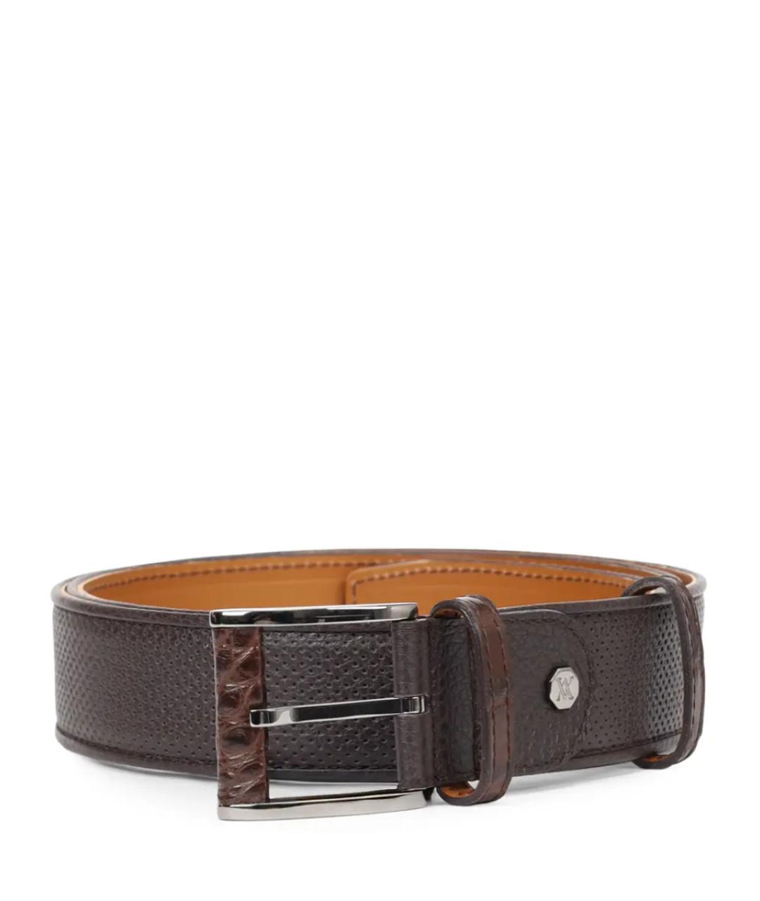 ARTIOLI Коричневый кожаный ремень, фото 1