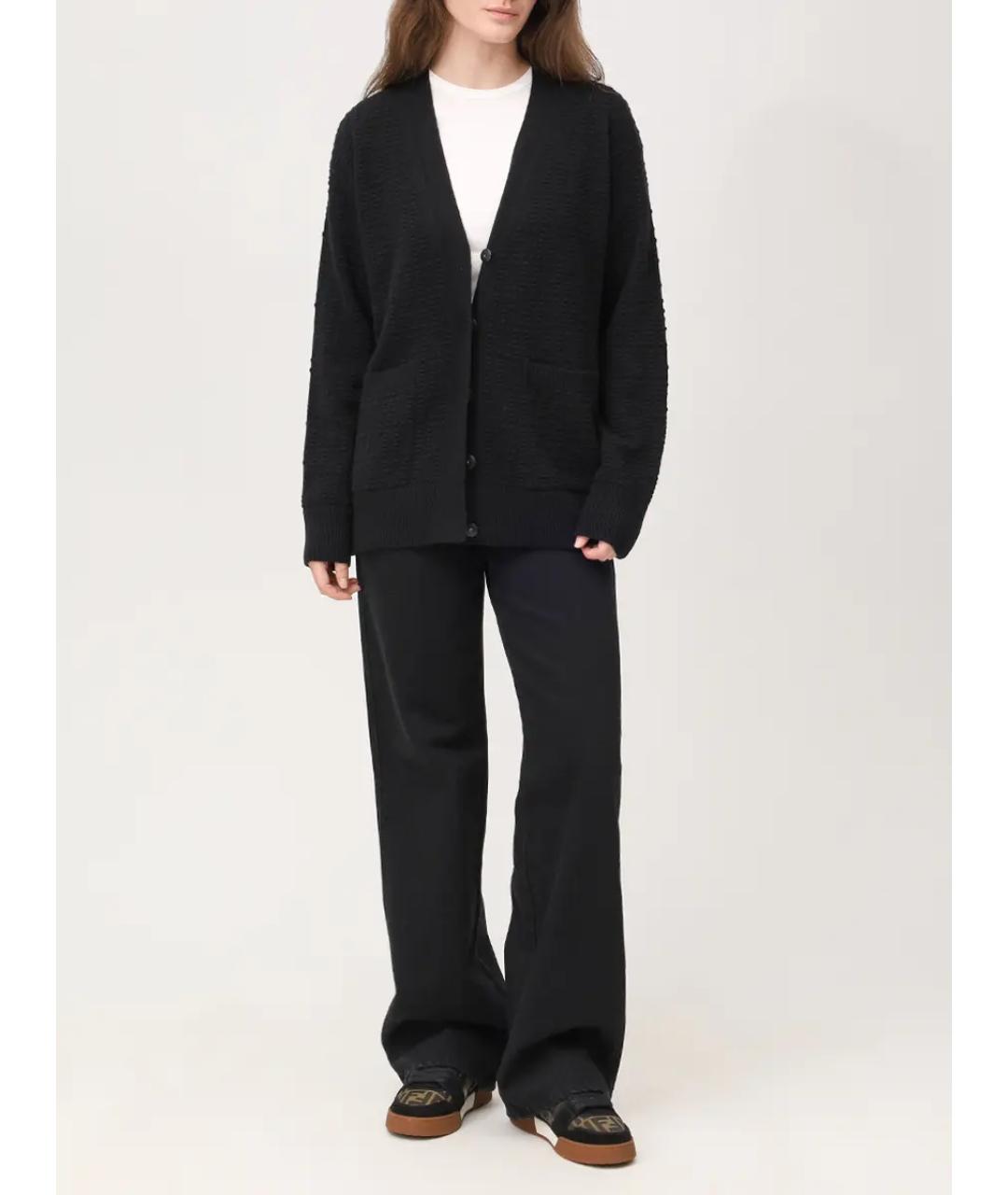 FENDI Черный шерстяной кардиган, фото 2