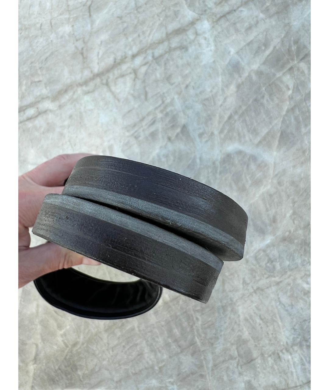 BRUNELLO CUCINELLI Черные кожаные шлепанцы, фото 4