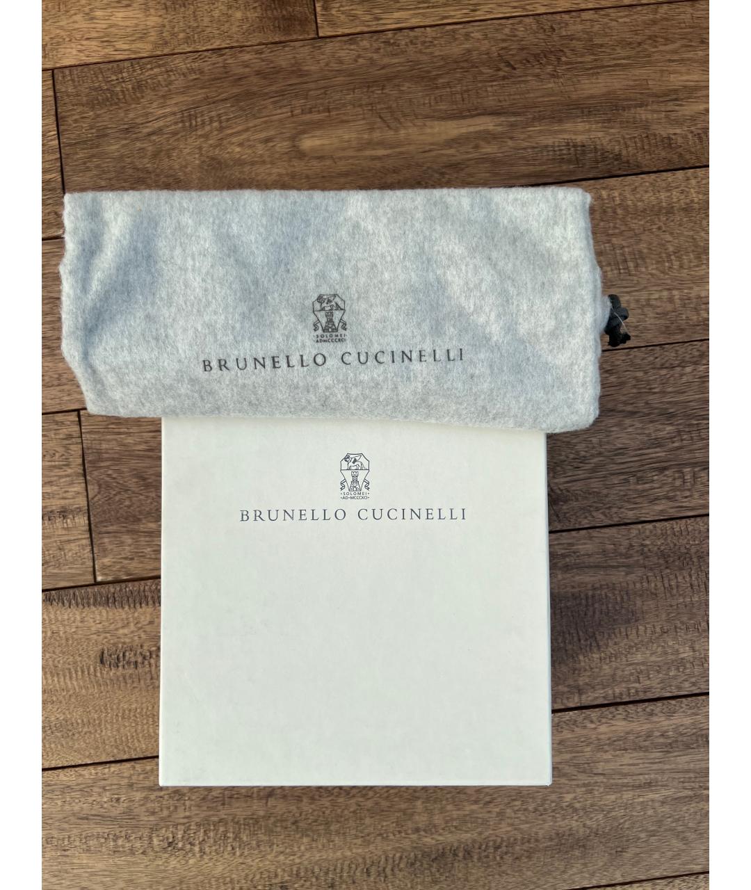 BRUNELLO CUCINELLI Черные кожаные шлепанцы, фото 5