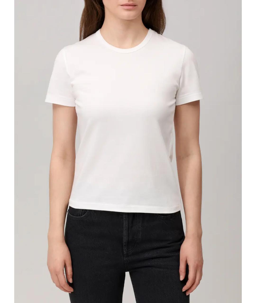 SAINT LAURENT Белая хлопковая футболка, фото 4