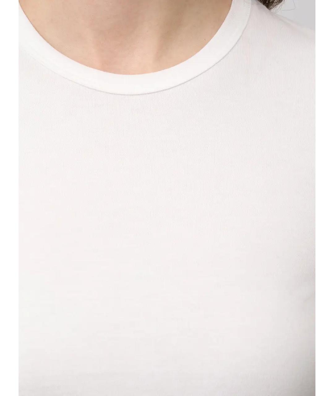 SAINT LAURENT Белая хлопковая футболка, фото 5