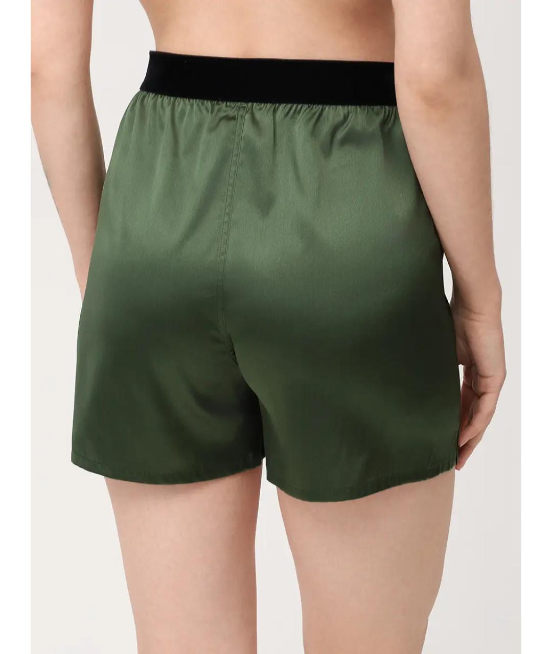 TOM FORD Зеленые шелковые шорты, фото 3