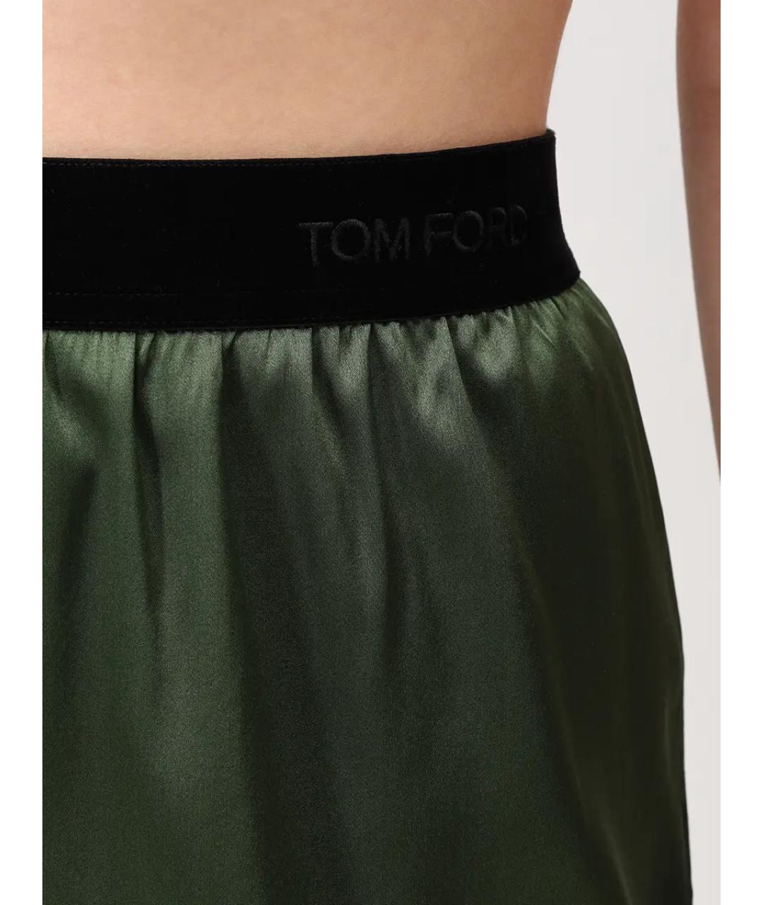 TOM FORD Зеленые шелковые шорты, фото 5