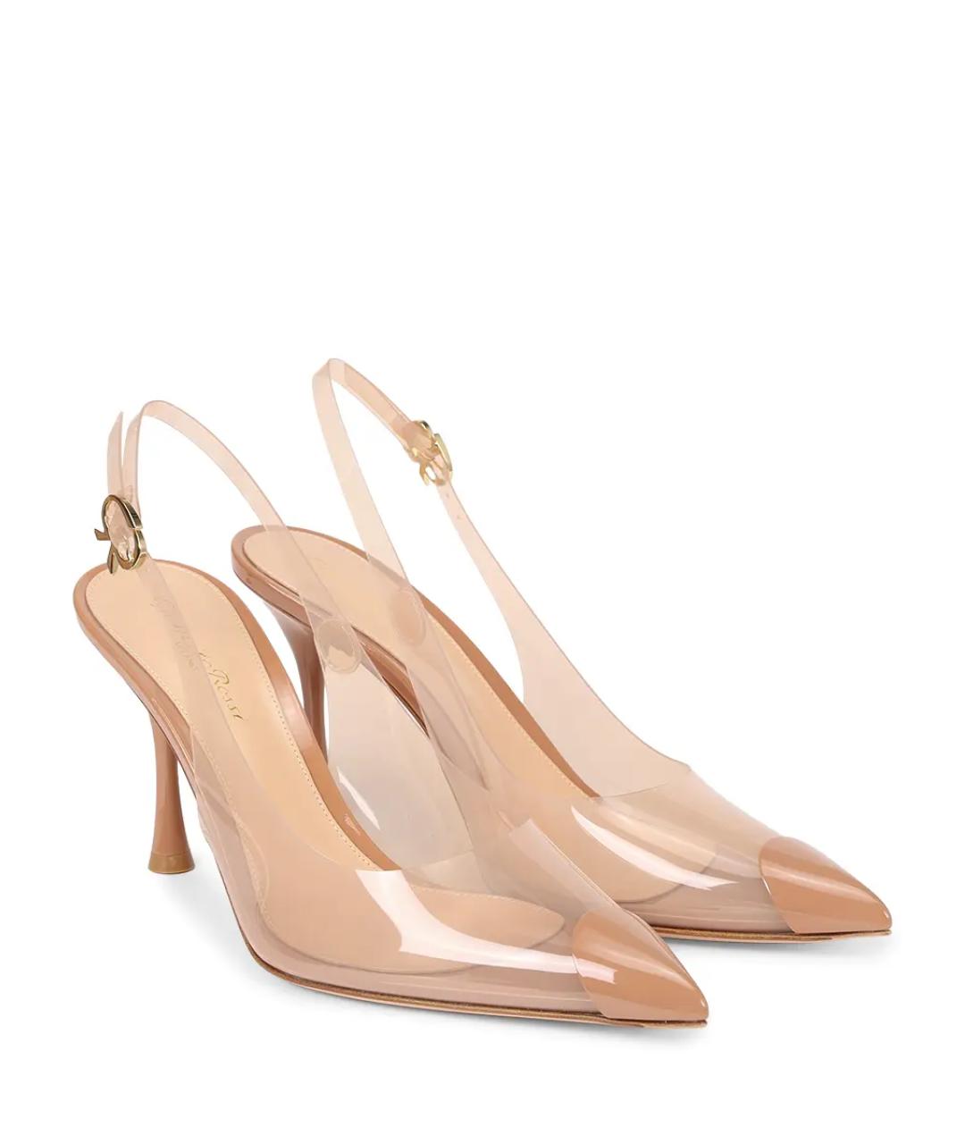 GIANVITO ROSSI Бежевые кожаные туфли, фото 2