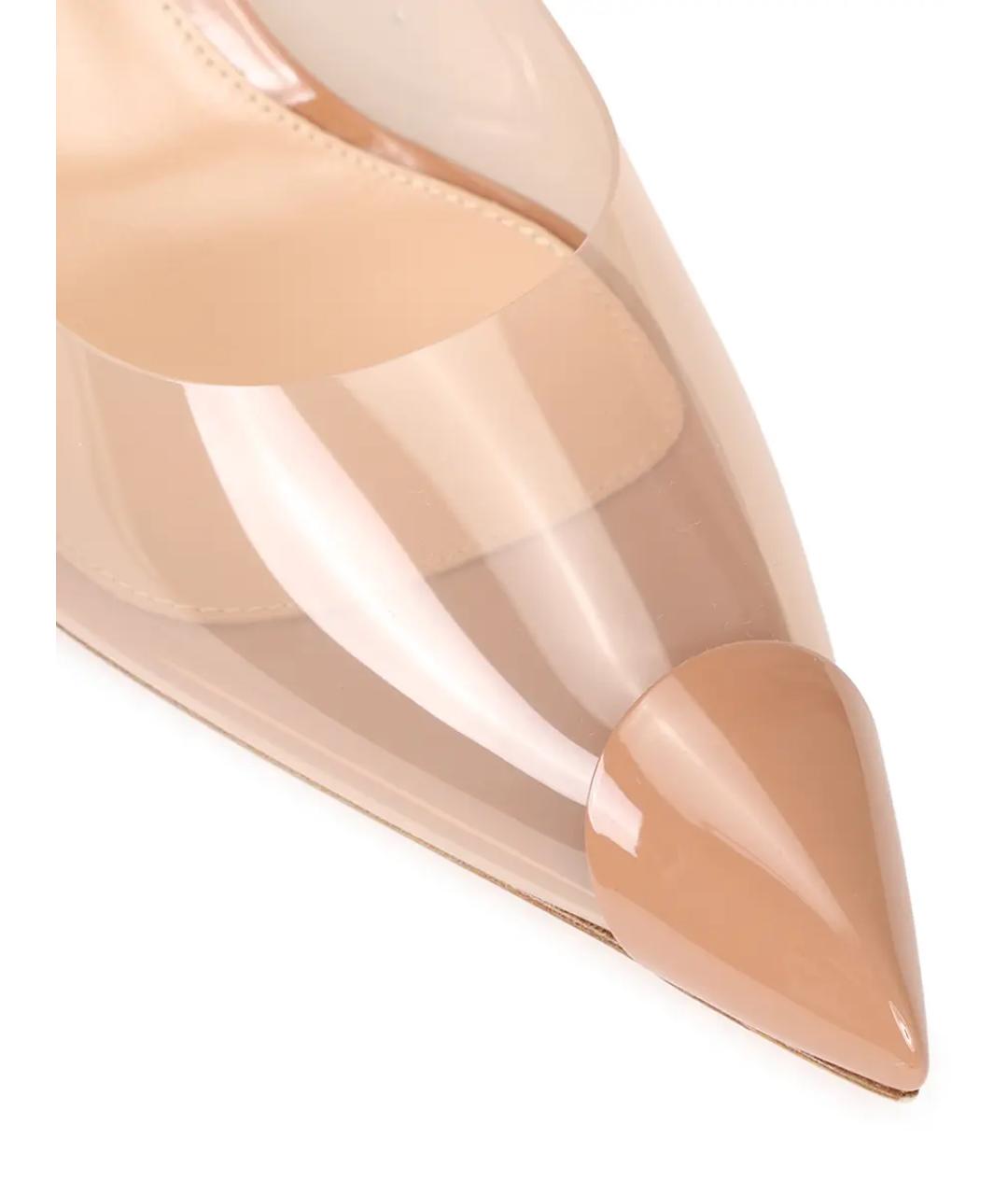 GIANVITO ROSSI Бежевые кожаные туфли, фото 5