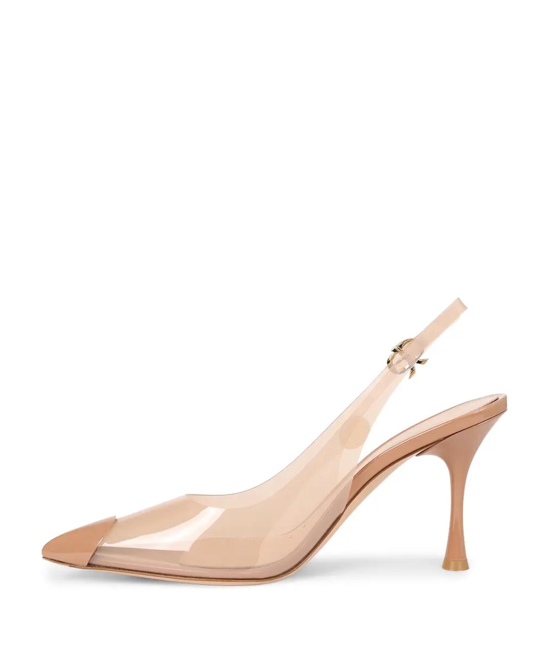 GIANVITO ROSSI Бежевые кожаные туфли, фото 3