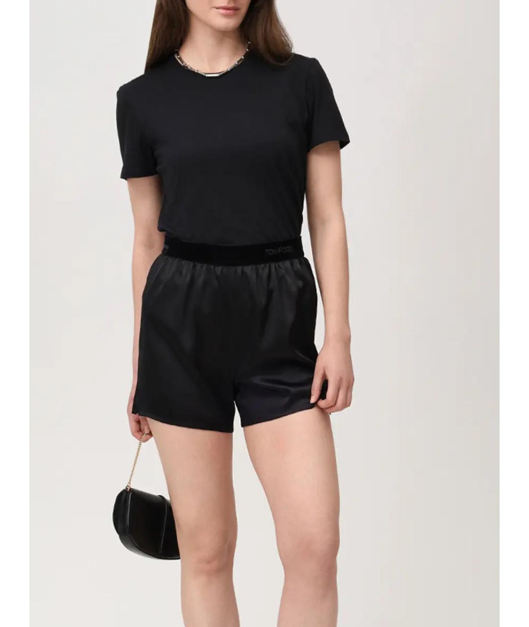 TOM FORD Черные шелковые шорты, фото 2