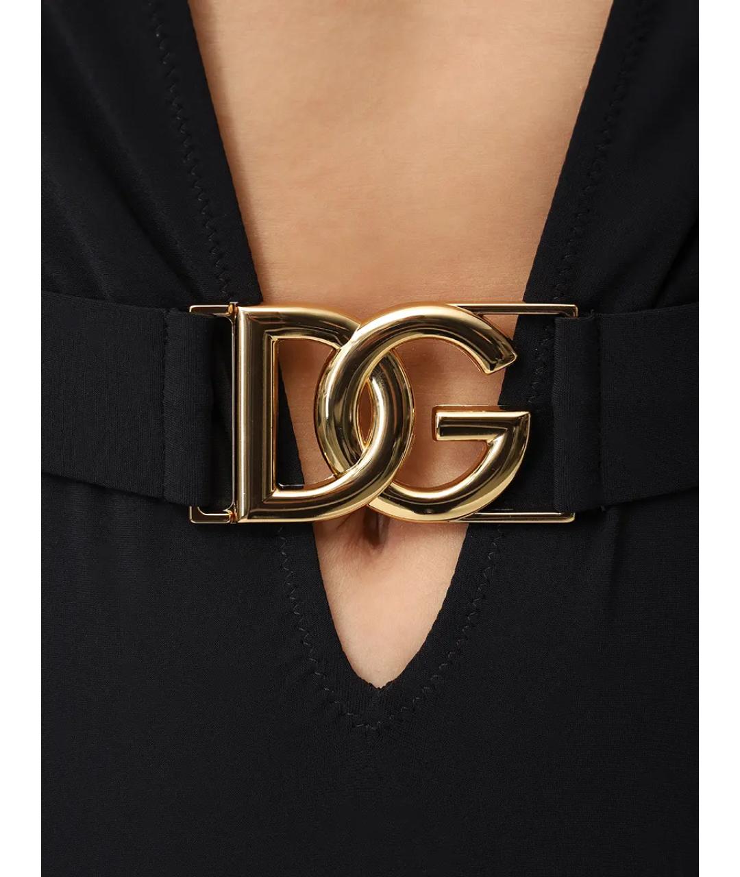 DOLCE&GABBANA Черный полиамидовый купальник, фото 4
