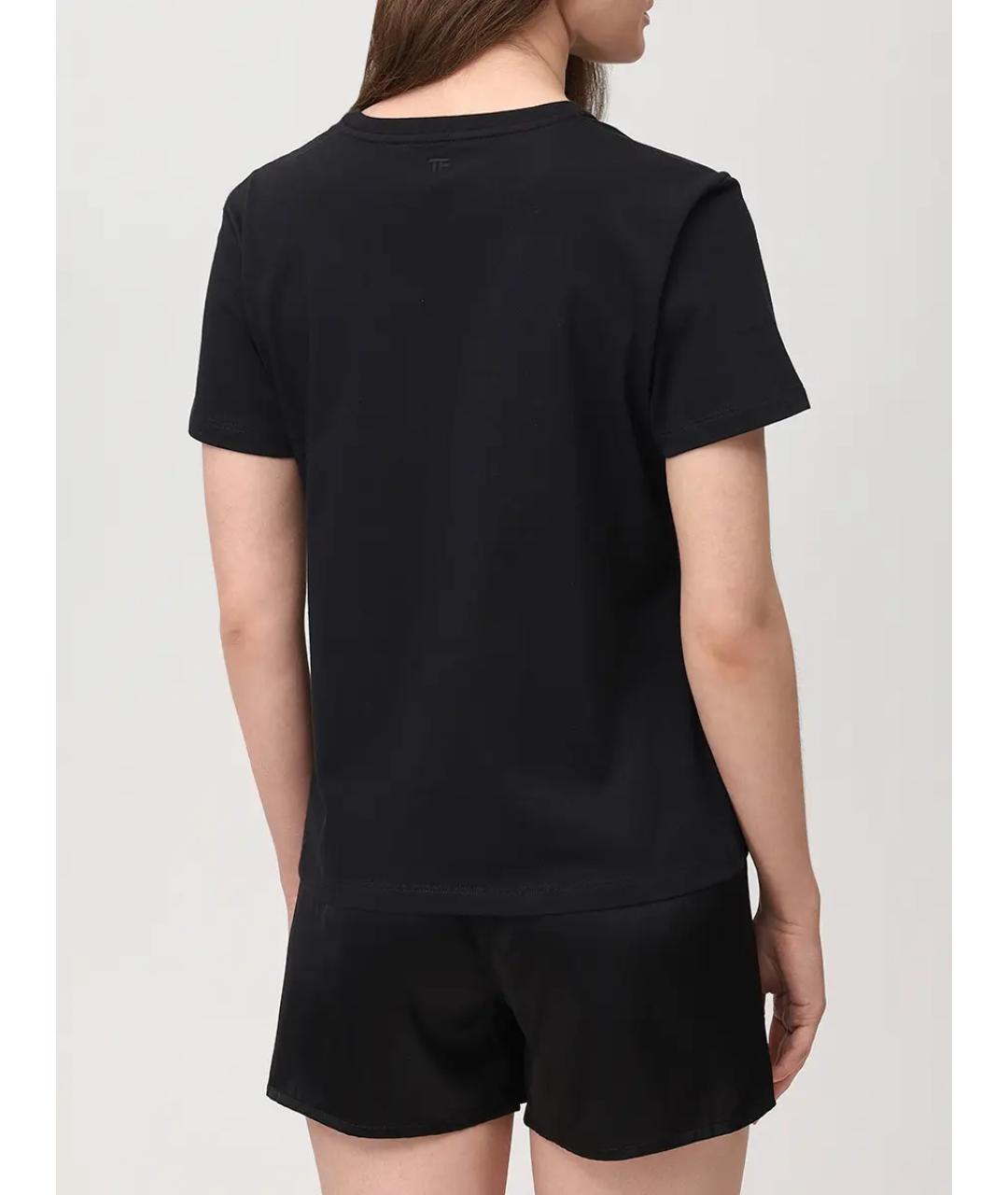 TOM FORD Черная хлопковая футболка, фото 3