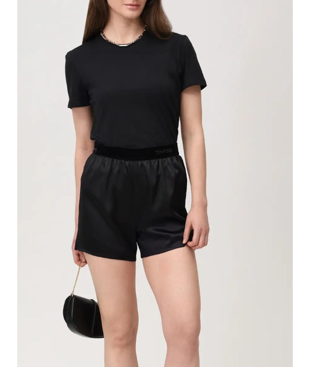 TOM FORD Черная хлопковая футболка, фото 2