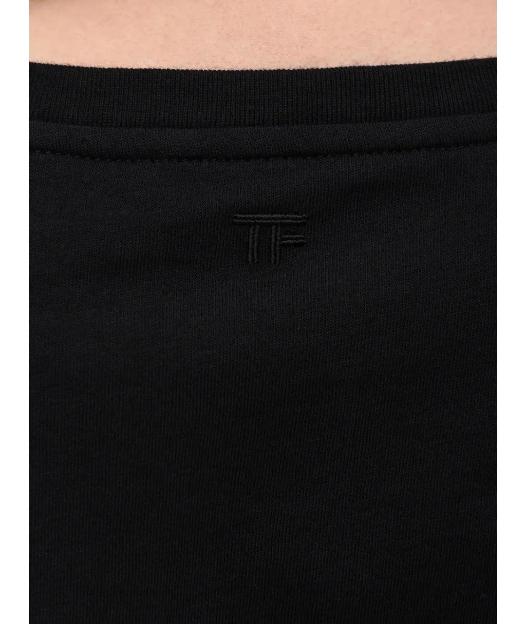 TOM FORD Черная хлопковая футболка, фото 6