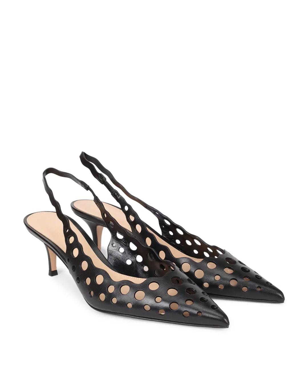 GIANVITO ROSSI Черные кожаные туфли, фото 2