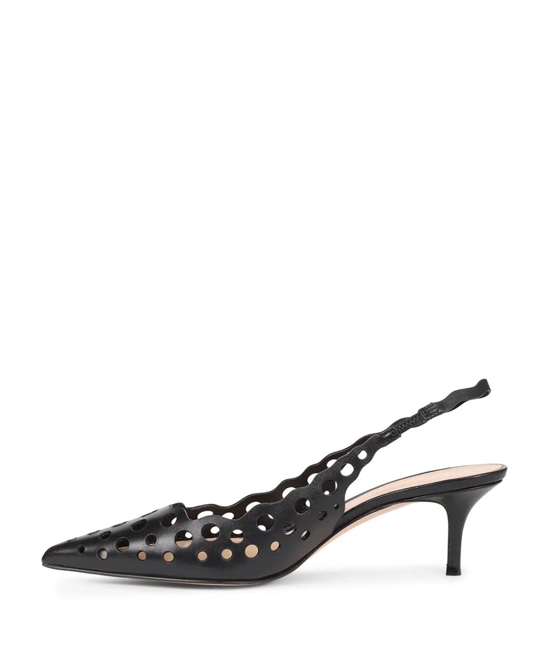 GIANVITO ROSSI Черные кожаные туфли, фото 3