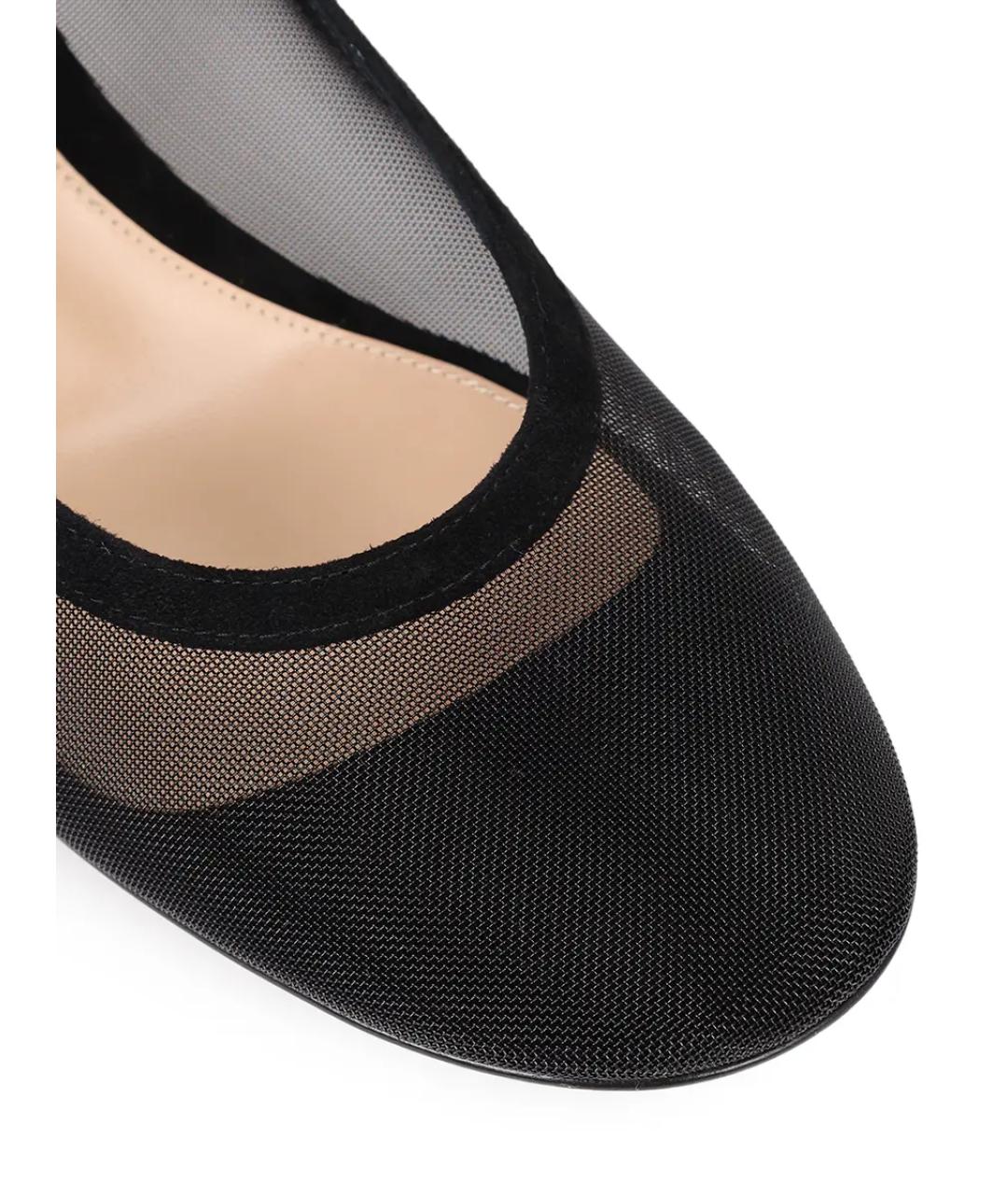 GIANVITO ROSSI Черные текстильные туфли, фото 5