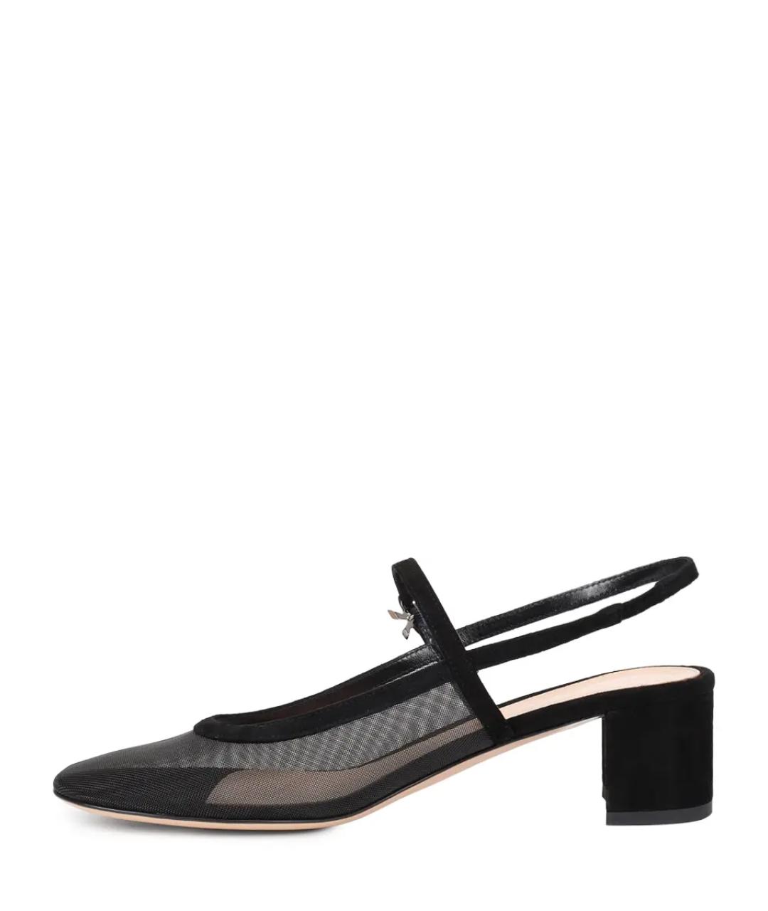 GIANVITO ROSSI Черные текстильные туфли, фото 3