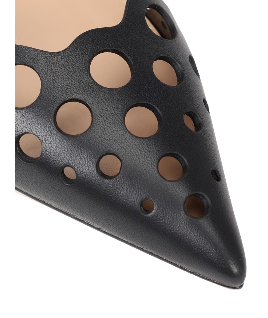 GIANVITO ROSSI Черные кожаные балетки, фото 5